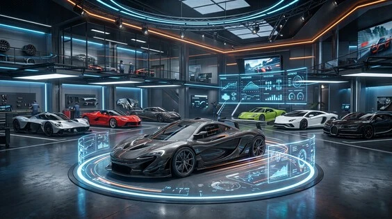Asphalt Nitro 2 sports cars in the garage with upgrades
