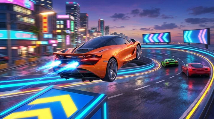 Asphalt Nitro arcade racing gameplay with nitro boost
