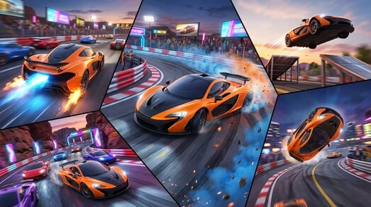Asphalt Nitro gameplay with racing drifting stunts and Nitro