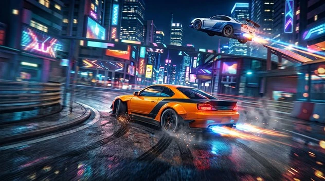 Asphalt Nitro arcade racing gameplay on an Android device