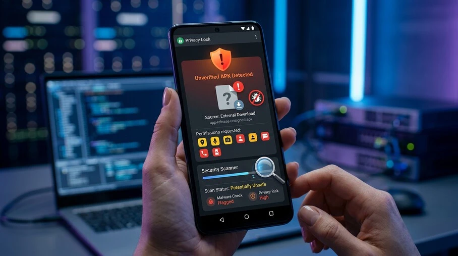 Android APK security risks including malware and privacy concerns