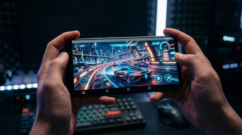 Asphalt Nitro Mod APK running on an Android phone