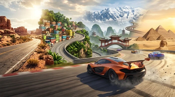 Asphalt Nitro racing tracks and locations