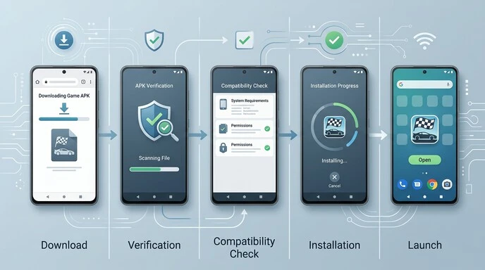 Steps for installing Asphalt Nitro APK on Android