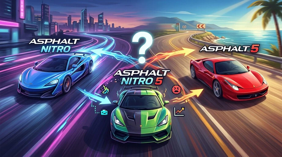 Asphalt Nitro 5 naming confusion explained