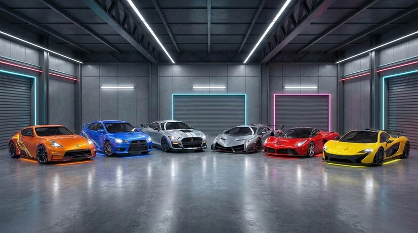 Asphalt Nitro cars and supercars lineup