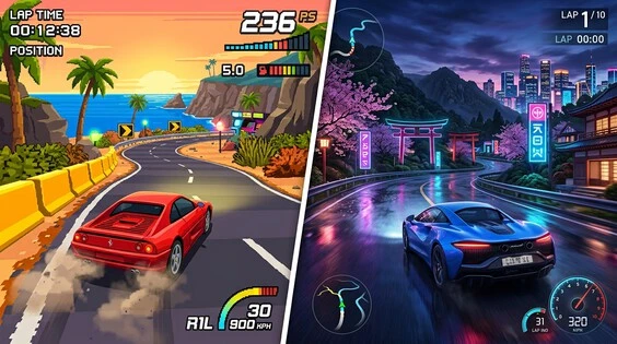 Asphalt Nitro and Asphalt Nitro 2 racing game comparison