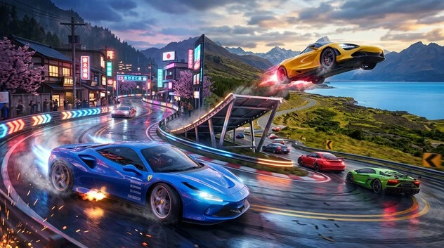 Asphalt Nitro 2 Android arcade racing game with supercars
